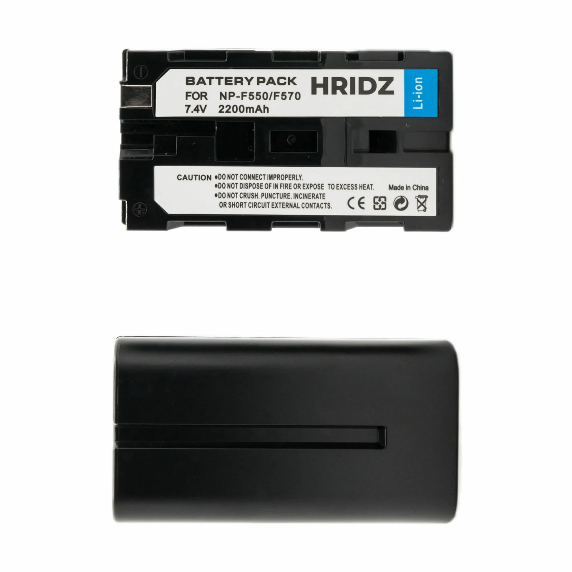 Hridz NP-F550 Batteries & Charger Set Compatible with Sony NPF 550 970 series