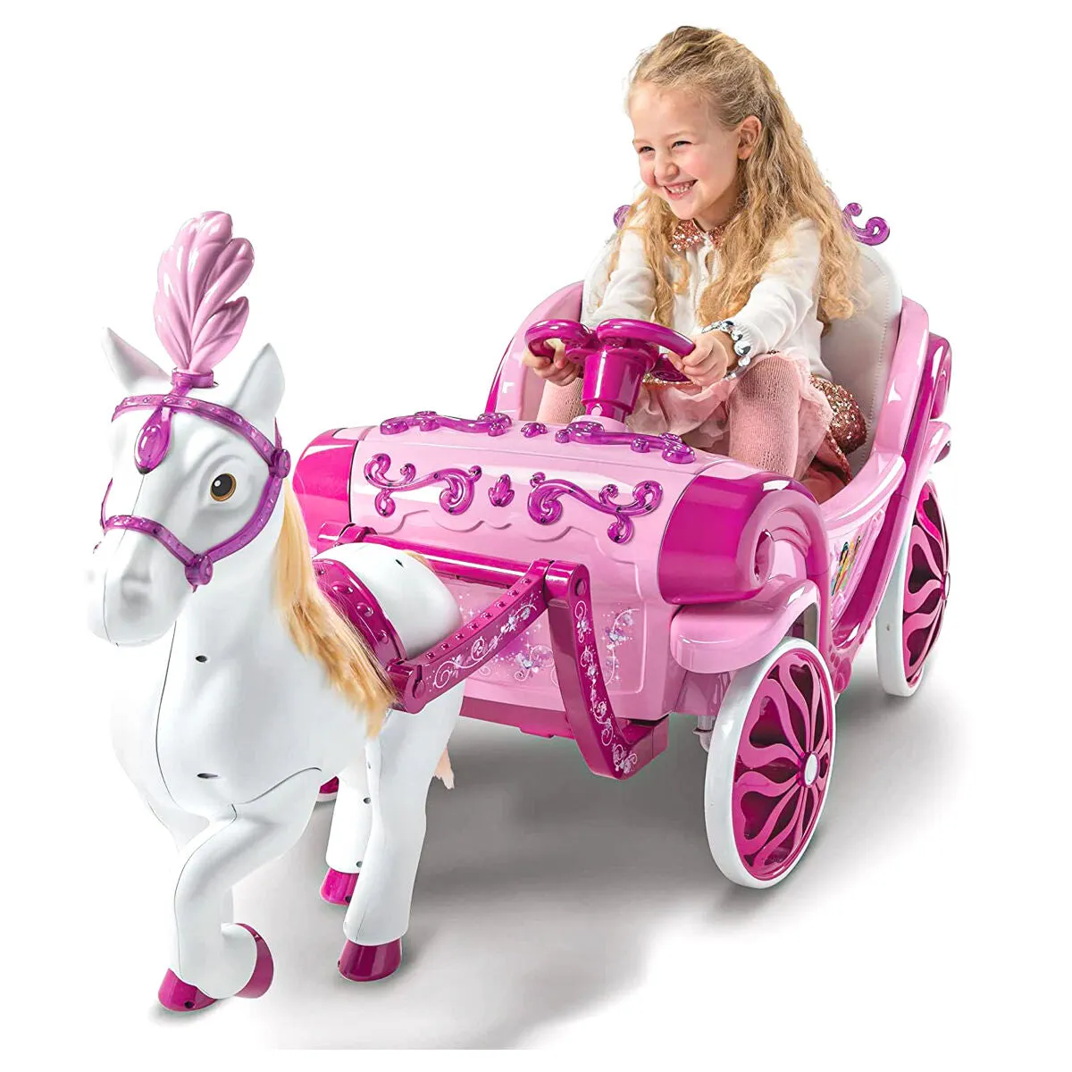 Huffy Disney Princess Horse and Carriage Electric Ride On