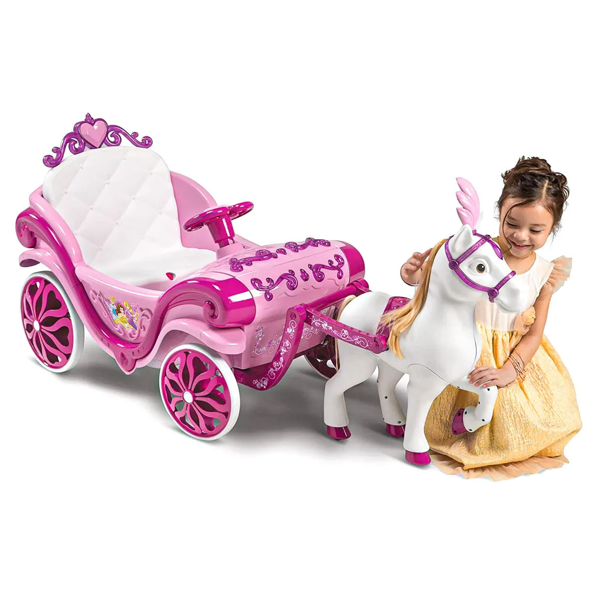 Huffy Disney Princess Horse and Carriage Electric Ride On