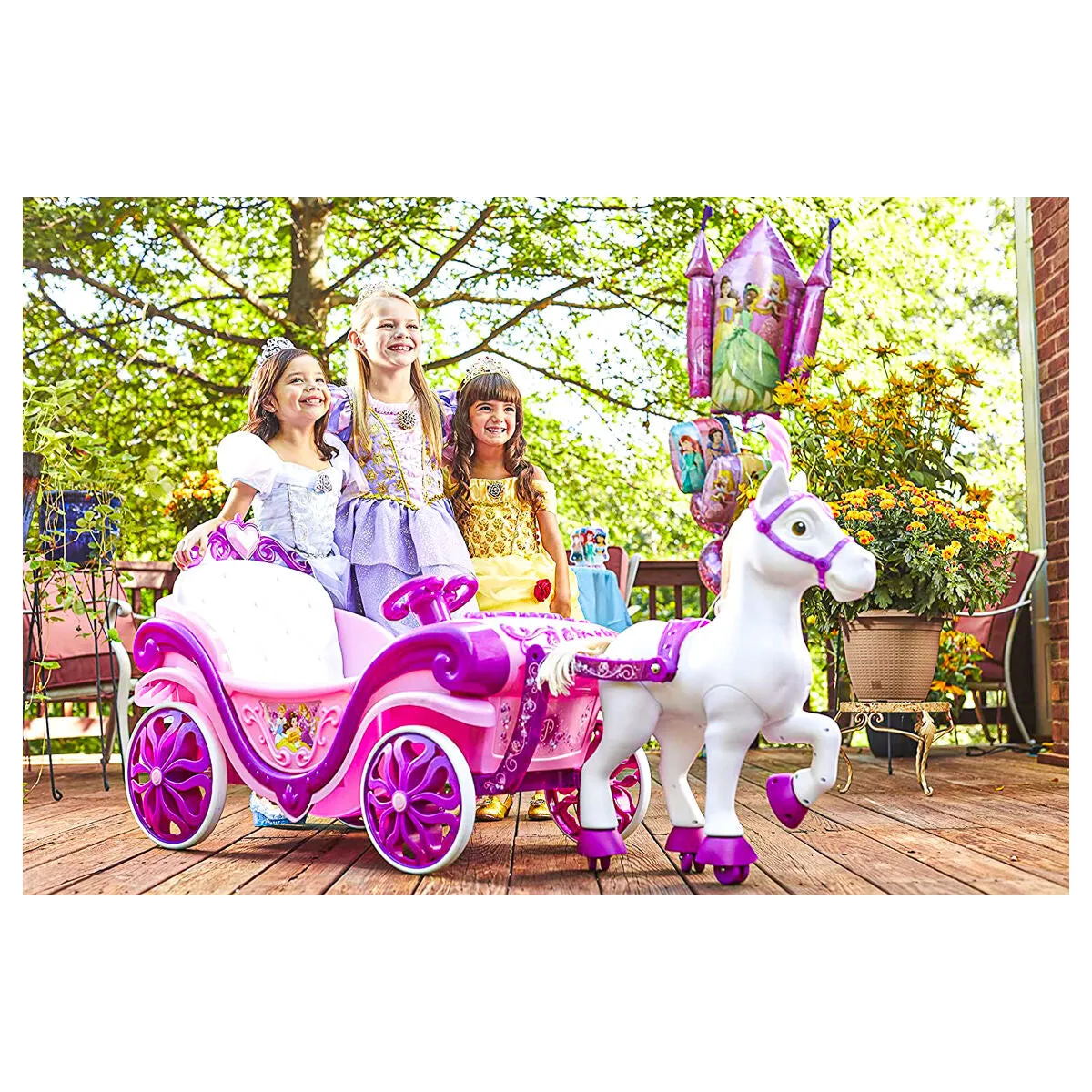 Huffy Disney Princess Horse and Carriage Electric Ride On