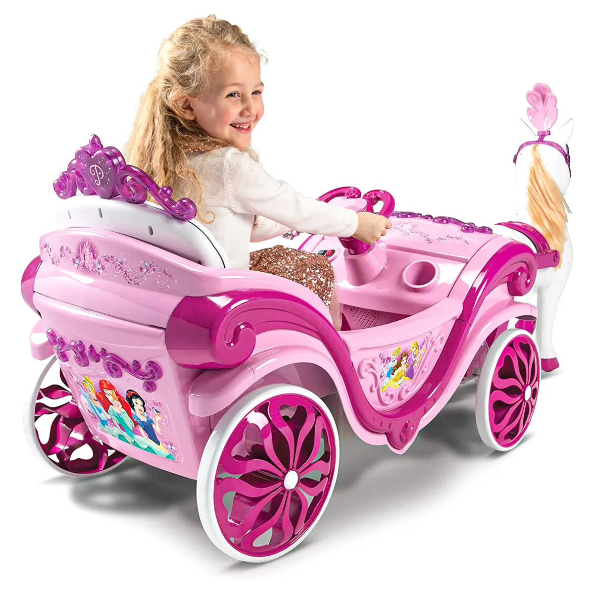 Huffy Disney Princess Horse and Carriage Electric Ride On