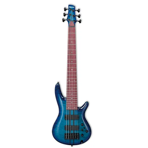 Ibanez ANB306 Adam Nitti Premium Signature - Electric Bass with Bartolini Pickups - Blue Bass w/Case