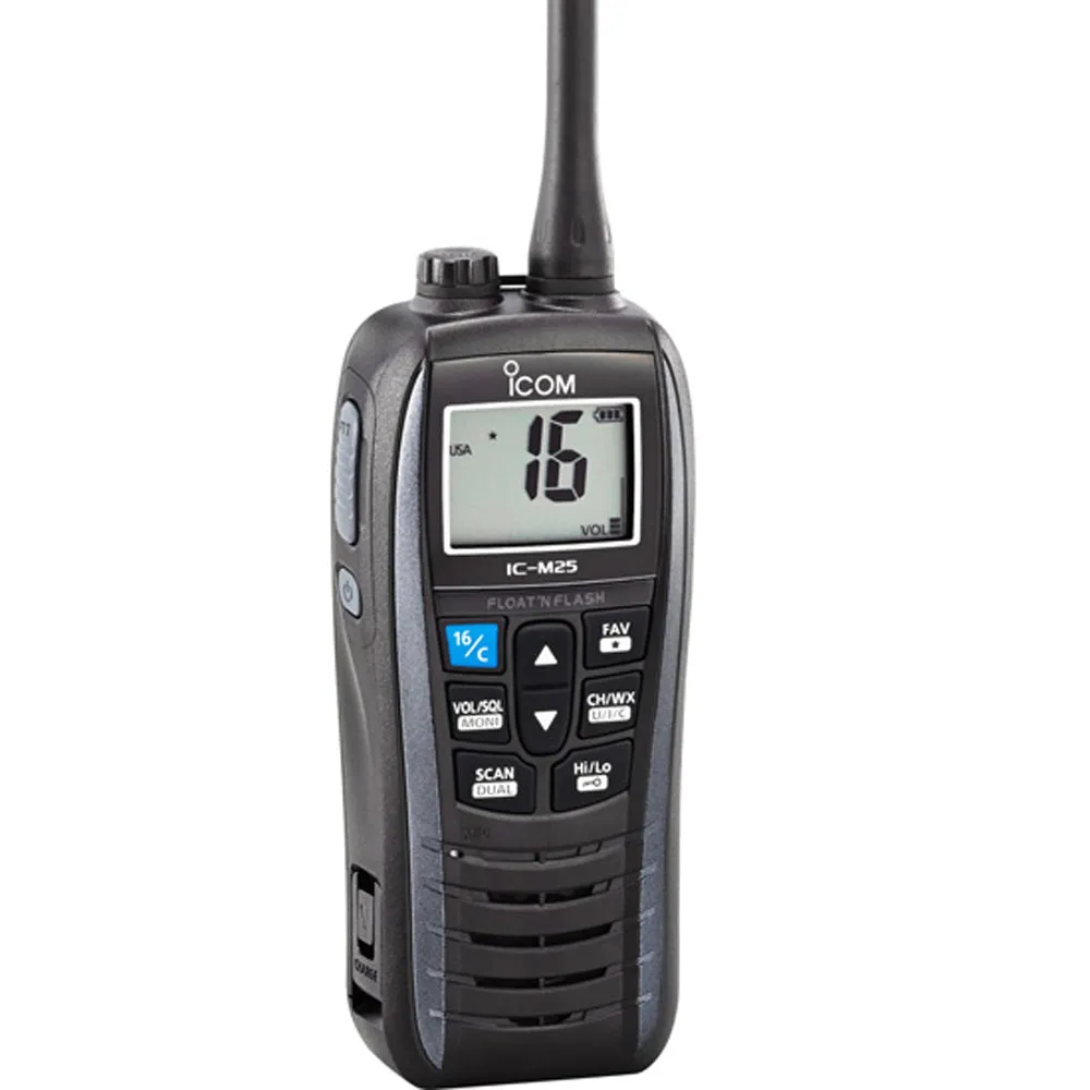 Icom M25 Floating Handheld VHF Marine Radio - Metallic Gray [M25 61]