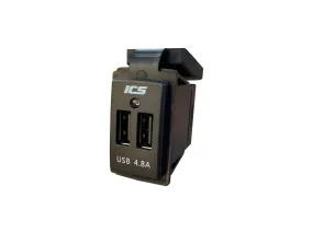 ICS 12/24V Dual USB 4.8A Charger