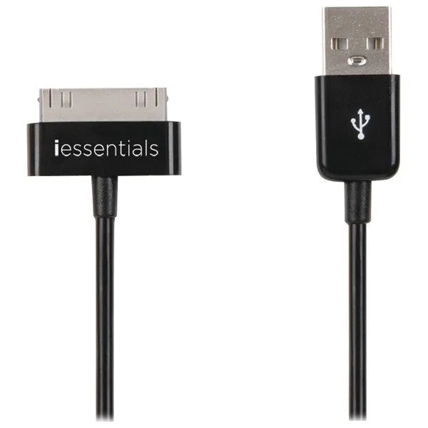 IESSENTIALS IPL-DC-USB Charge & Sync 30-Pin Connector USB Cable, 3.3ft