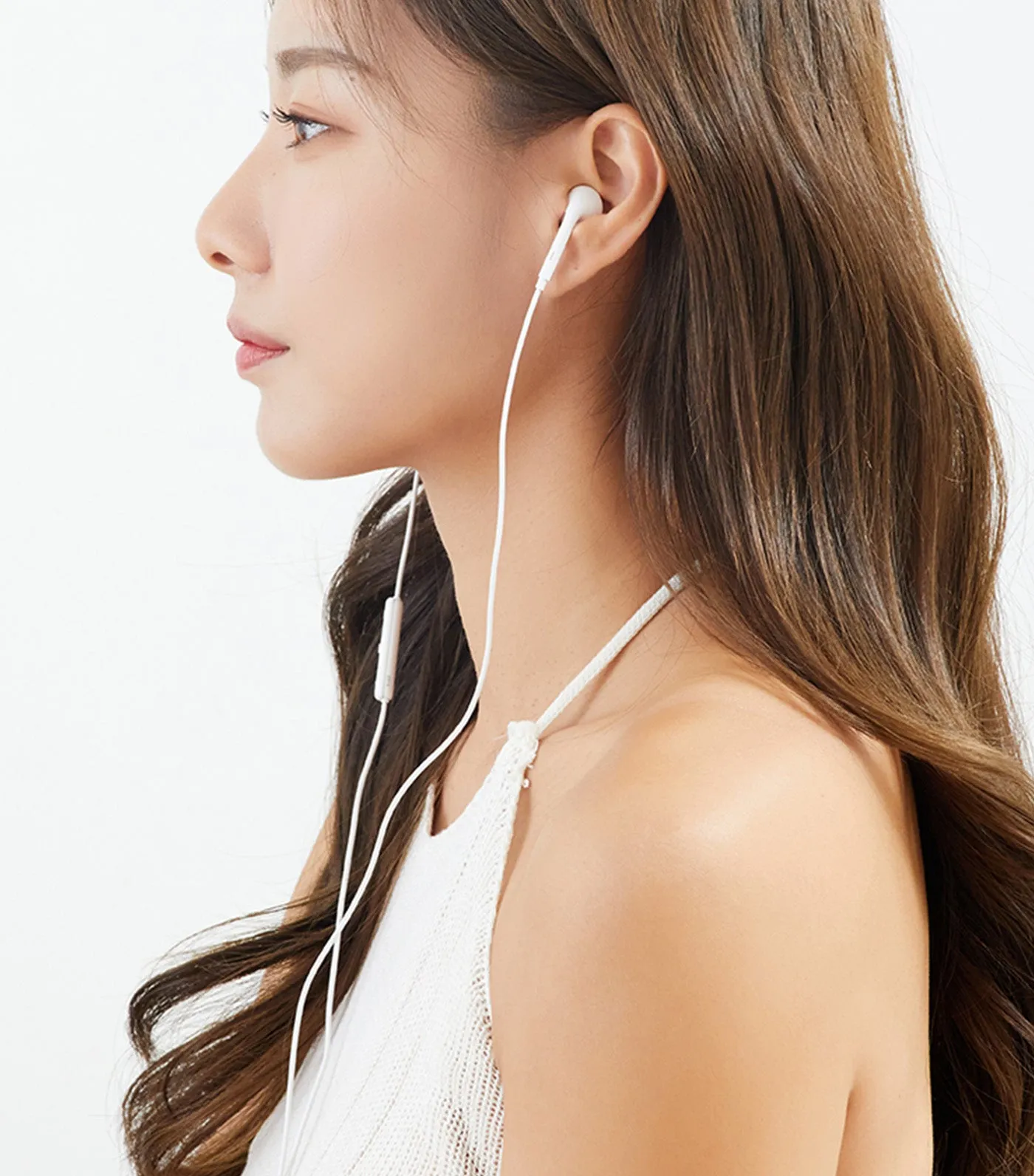 In-Ear Headphones with Mic White