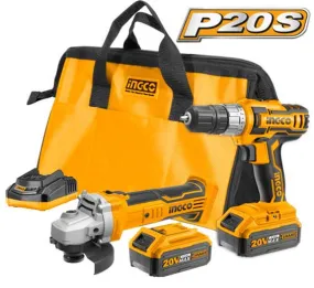 Ingco Lithium-Ion Cordless 2-Pc. Combo Kit 20V CKLI2009