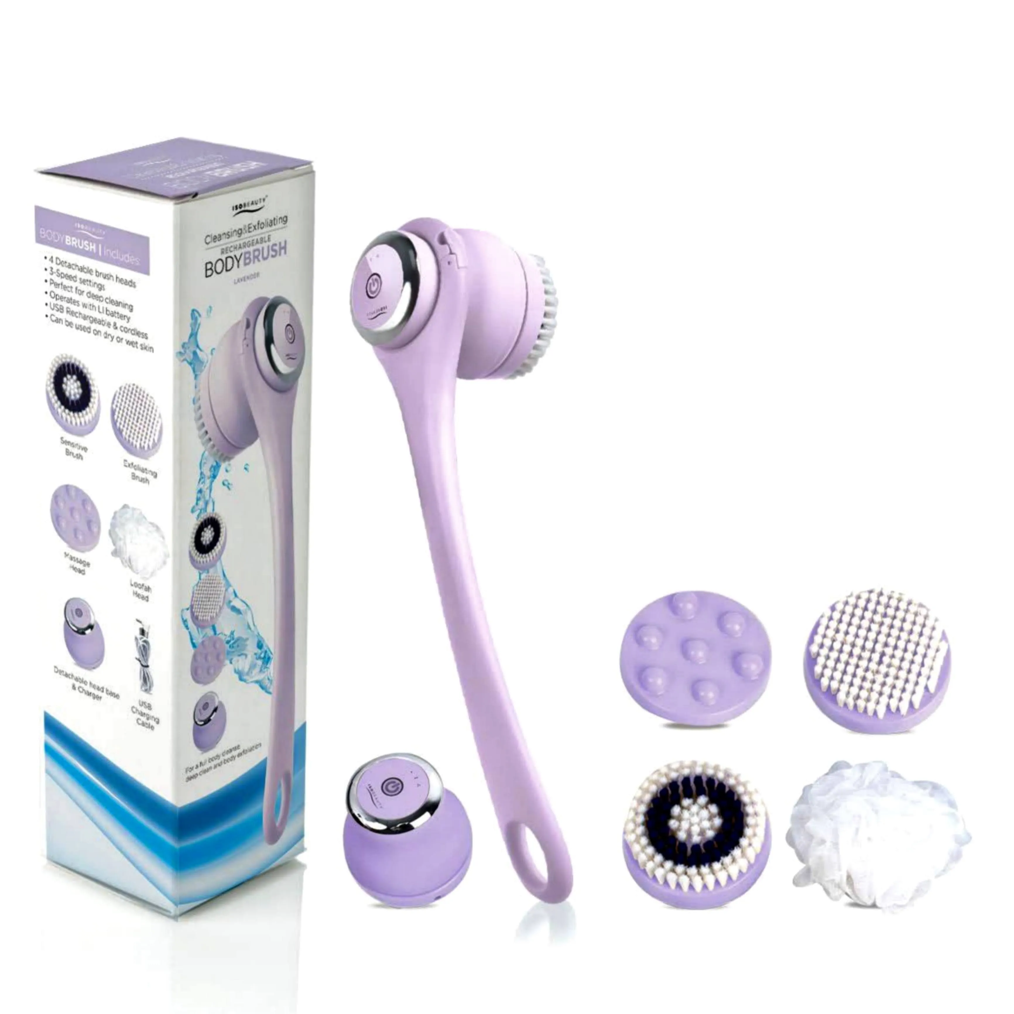 ISO Beauty Lavender Cleansing & Exfoliating Body Brush