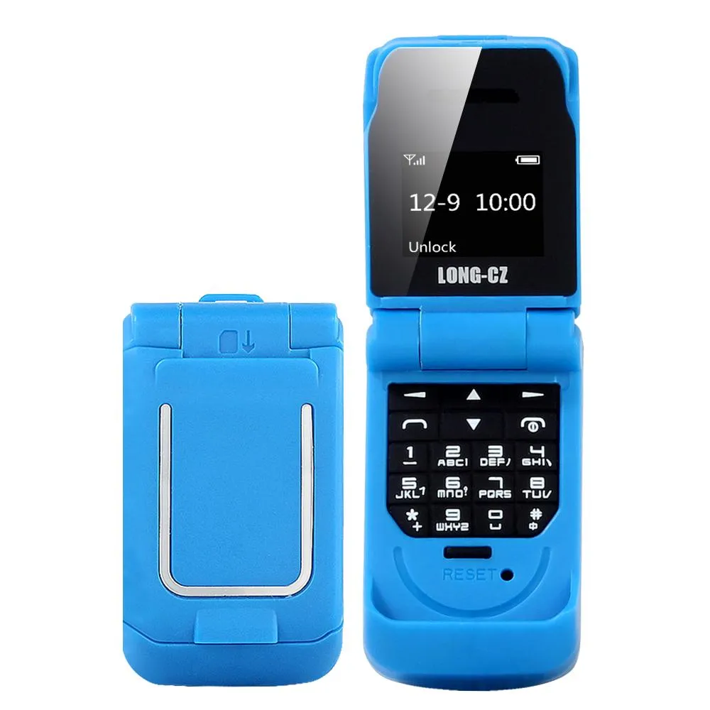 J9 0.66" 2G Mini Flip Mobile Phone Wireless Bluetooth-compatible 3.0 Dialer FM Magic Voice Handsfree Call Headset Cellphone