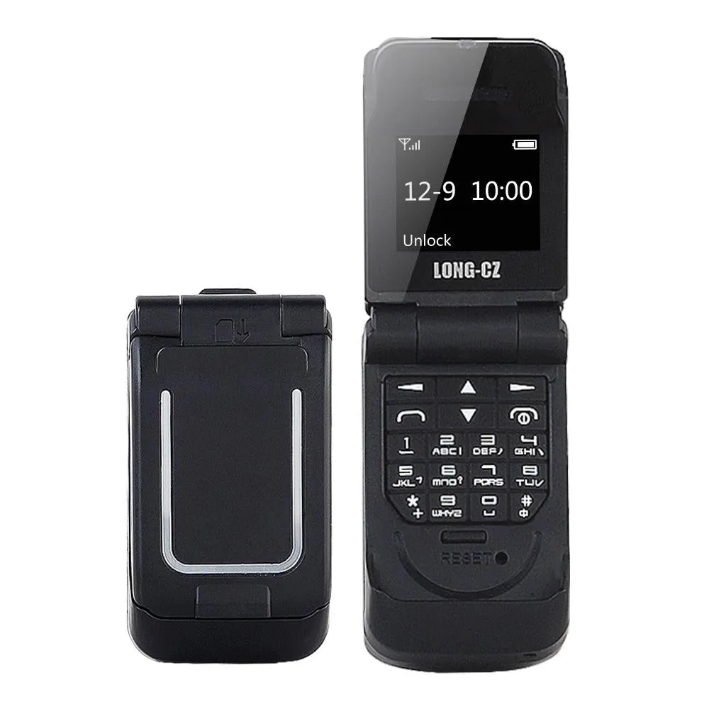 J9 0.66" 2G Mini Flip Mobile Phone Wireless Bluetooth-compatible 3.0 Dialer FM Magic Voice Handsfree Call Headset Cellphone