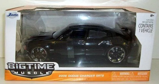 JADA 1/24 - 96807 BIGTIME MUSCLE 09 2006 DODGE CHARGER SRT8 - BLACK