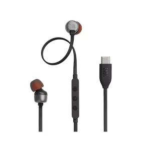 JBL Tune 310 Wired in-Ear Type C Headphones, Hi-Res Audio with Digital-to-Analog Converter, 3-Button EQ Preset Remote with Microphone, Tangle-Free Flat Cable, Compatible with USB-C Devices