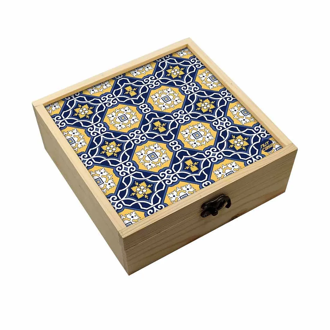 Jewellery Box Makepup Organizer -  Floral Spanish Pattern