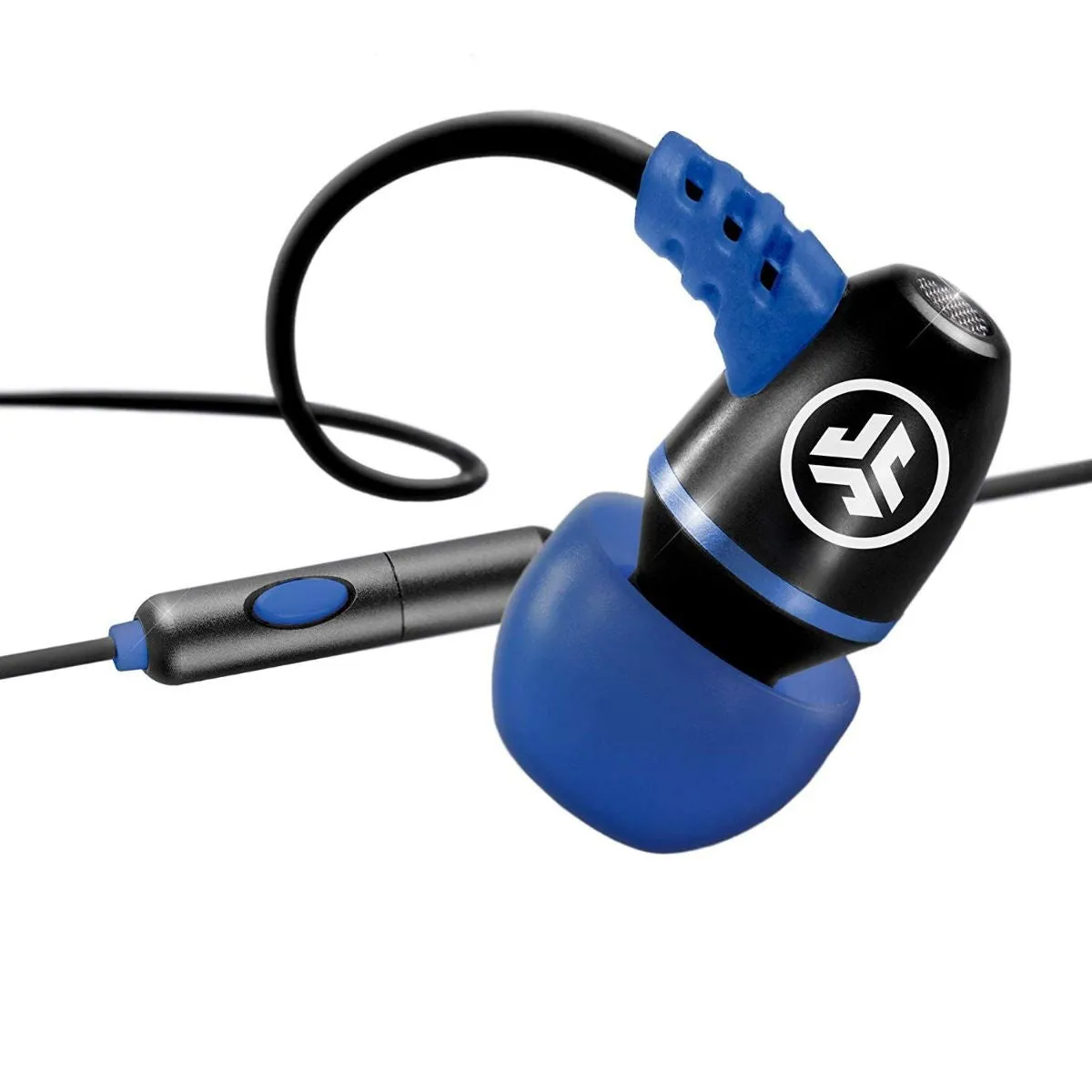 JLab Metal Series Aluminum Earbuds with In-line Microphone - Black/Blue