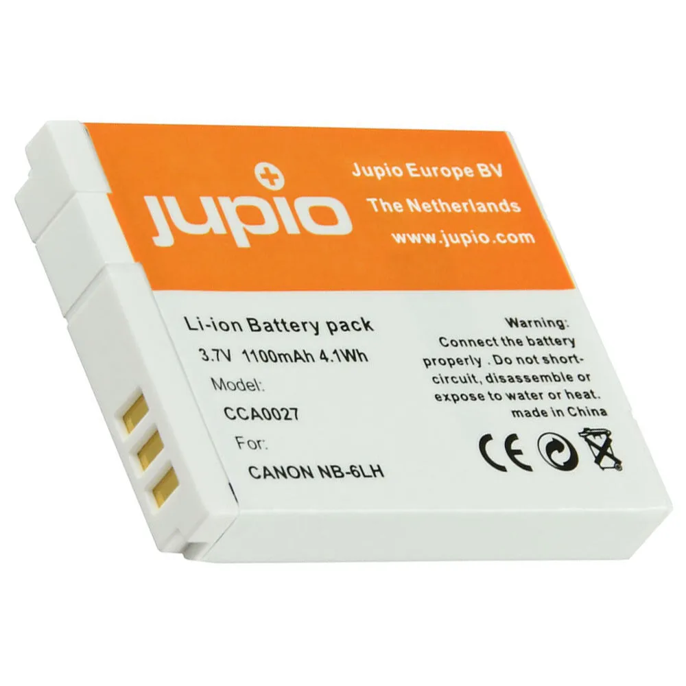 Jupio 2x Batteries 1100mAh & USB Single Charger Kit For Canon NB-6LH