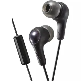 JVC Gumy Plus In-Ear Wired Headphones with Mic - Black | HAFX7MBNU