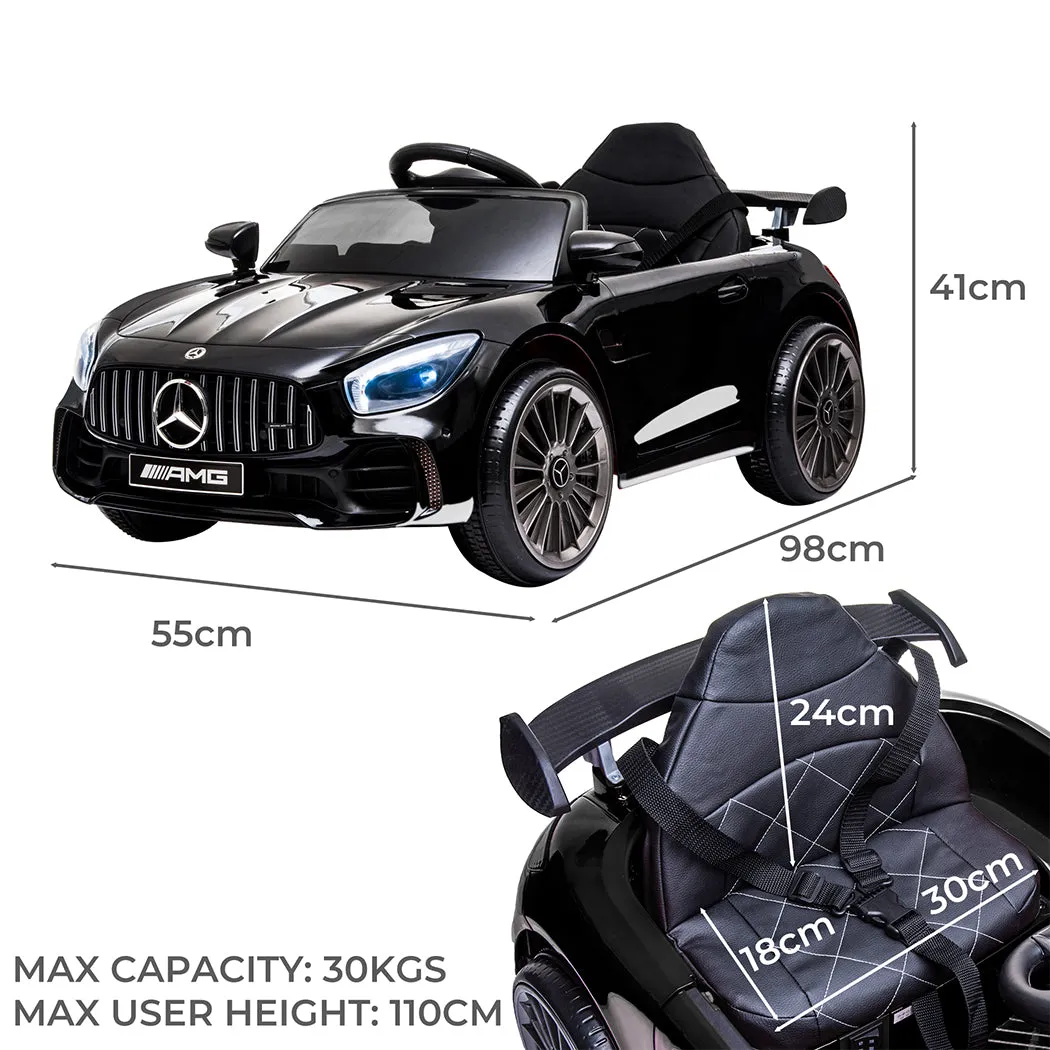 Kids Ride On Car 12V Battery Mercedes-Benz Licensed AMG GTR Toy Remote Control - Black