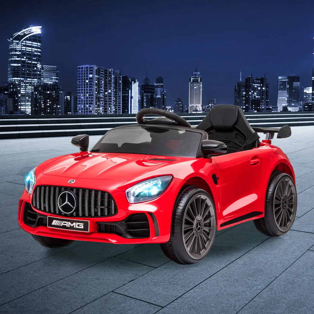 Kids Ride On Car 12V Battery Mercedes-Benz Licensed AMG GTR Toy Remote Control - Red