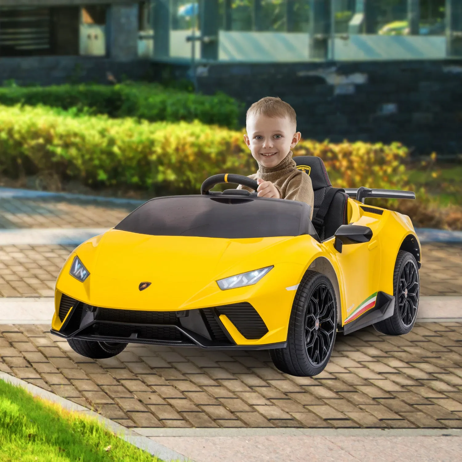 Lamborghini Performante Kids Electric Ride On Car Remote Control - Yellow