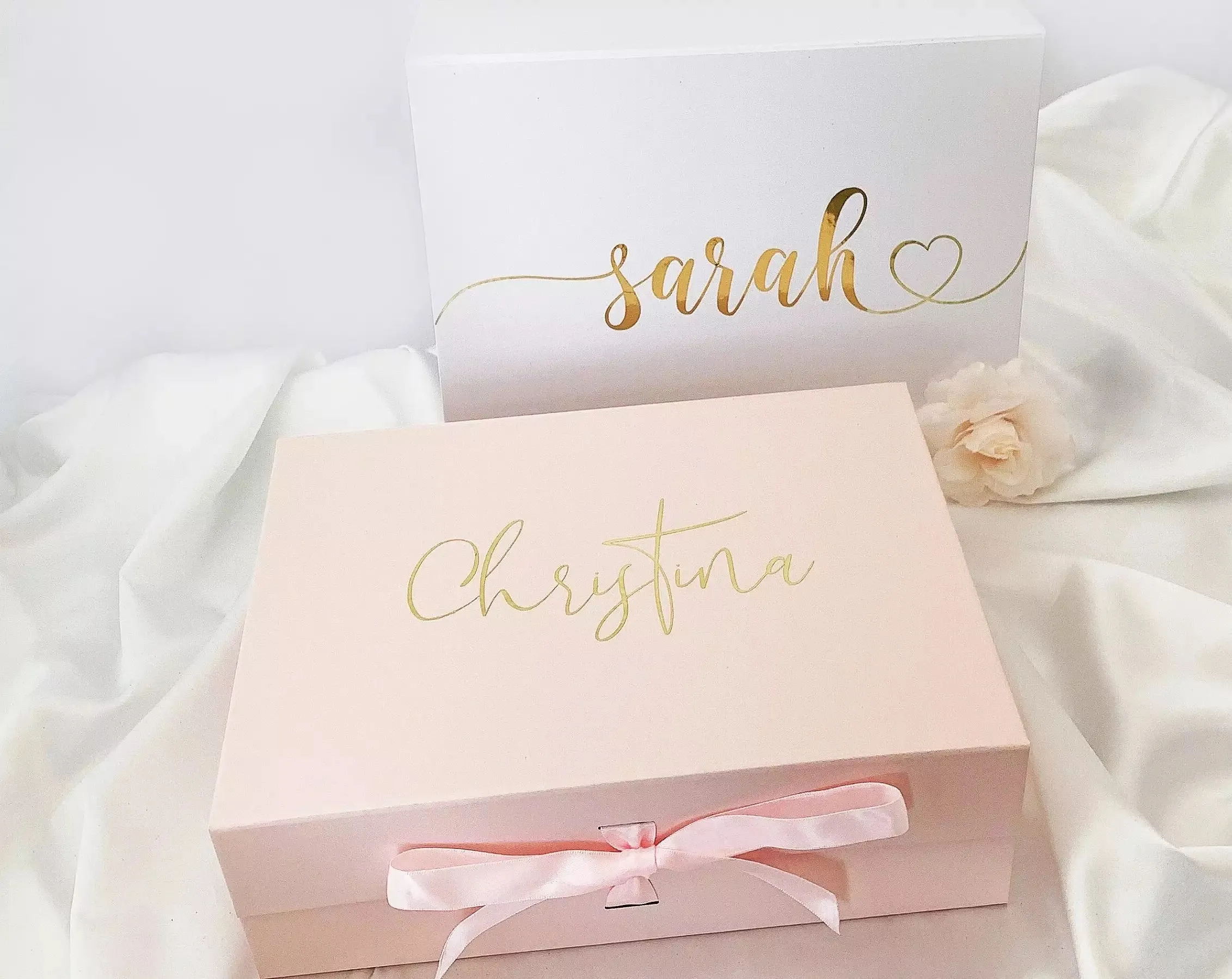 Large Personalized Luxury Gift Box - White