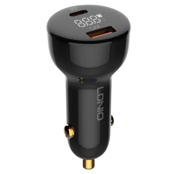 LDNIO 100W LED Display Dual Car Charger - Black | 600757