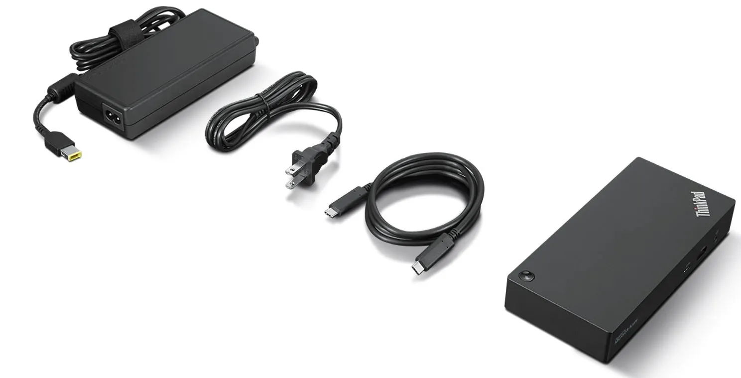 Lenovo Thinkpad Universal Usb-C Smart Dock - Docking Station - Usb-C - Hdmi, 2 X Dp - 1Gbe - 135 Watt - For Thinkpad E14