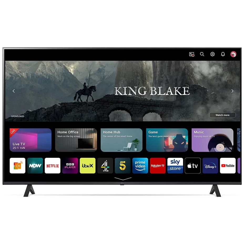 LG UR78 55" 4K UHD LED Smart TV - Black | 55UR78006LK.AEK