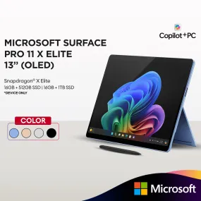 Microsoft Surface Pro 11 | Copilot  PC | 13" OLED | Snapdragon® X Elite | 16GB Memory | 512GB/1TB SSD