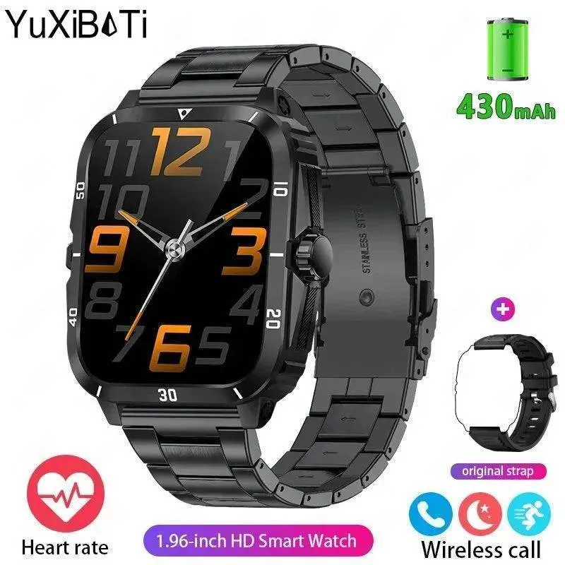 Military Smart Watch Men IP68 3ATM Waterproof with BT  Call Outdoor - Sports Fitness Tracker 24H Health Monitor 430mAh Battery