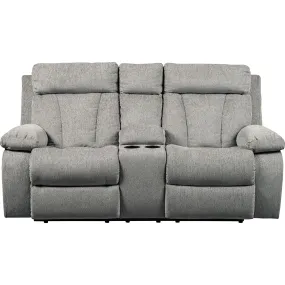 Mitchiner Reclining Loveseat with Console - Fog