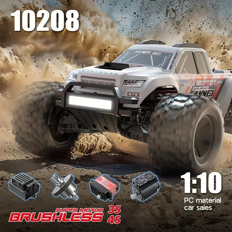 MJX Hyper Go 10208 BigFoot Monster 4WD RC Car 1/10 80km/h High-Speed All-Terrain RC Truck