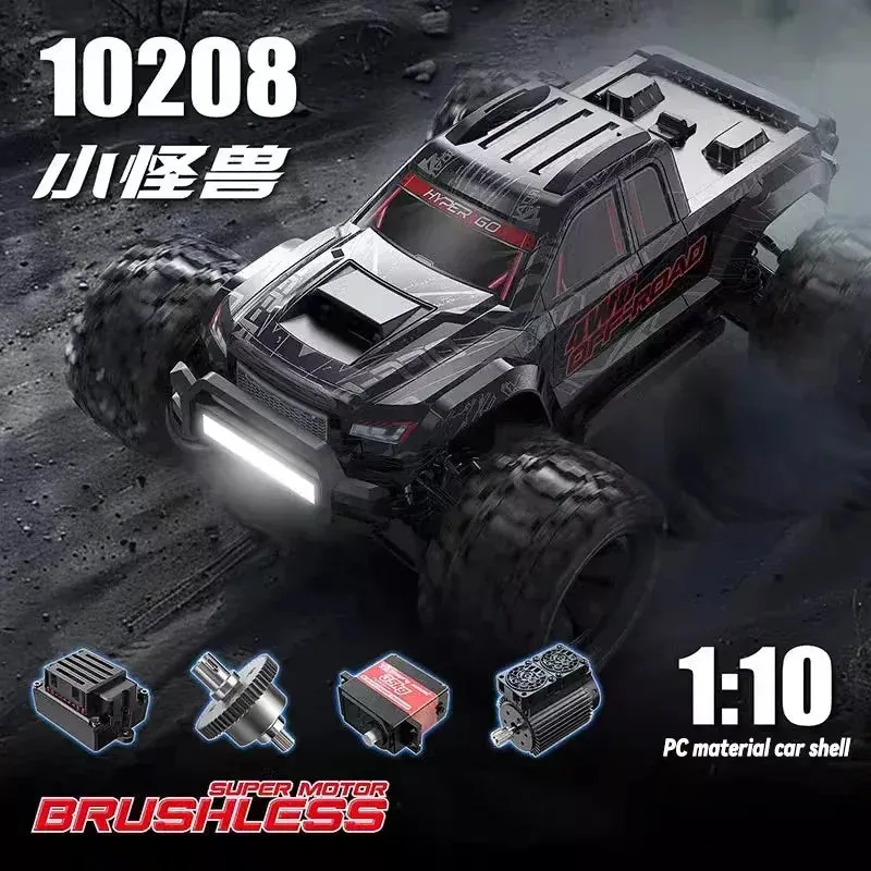 MJX Hyper Go 10208 BigFoot Monster 4WD RC Car 1/10 80km/h High-Speed All-Terrain RC Truck