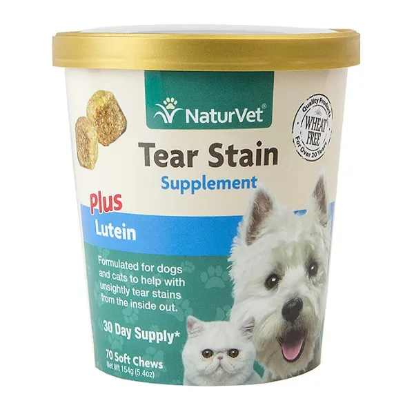 NaturVet Tear Stain Dog & Cat Soft Chews, 70 count