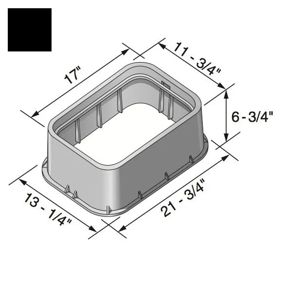 NDS - 113-6 - Standard 14" x 19" x 6" Extension, Black