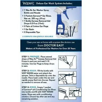 New - Wax-Rx Deluxe Ear Wash System