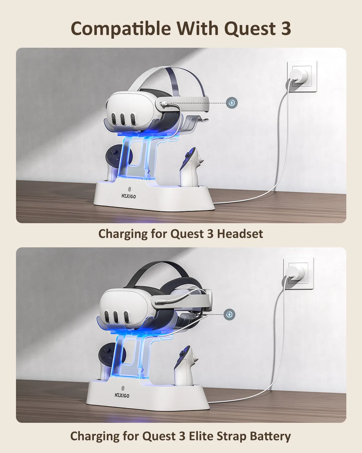 NexiGo Meta Quest 3 charging dock