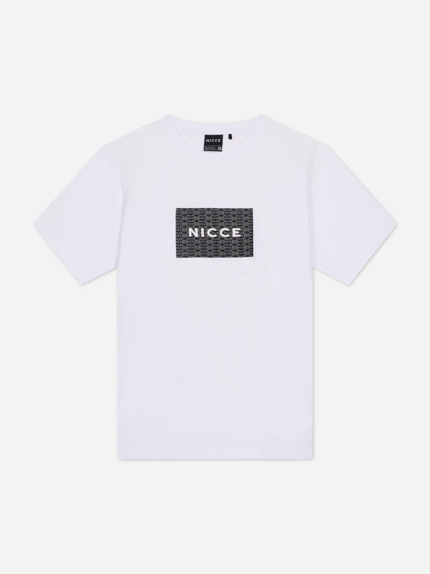 NICCE Mens Repeater Box Print T-Shirt | White