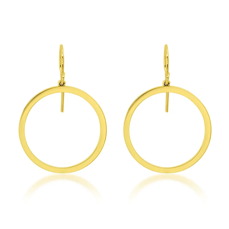 Open Circle Drop Earrings