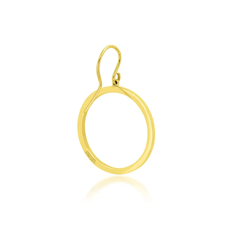 Open Circle Drop Earrings