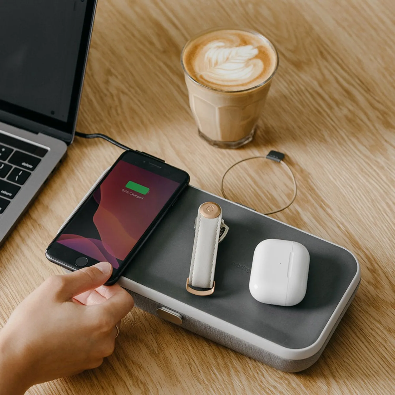 orbitkey | nest organiser   charger | ash - DC