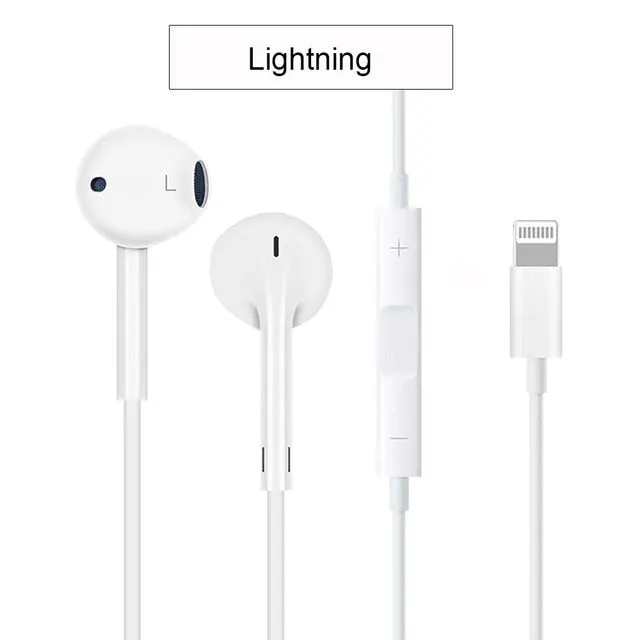 Original Apple Earpods With 3.5mm Plug & Lightning In-ear Earphone Earbud Deeper Richer Bass For iPhone Android Smartphone