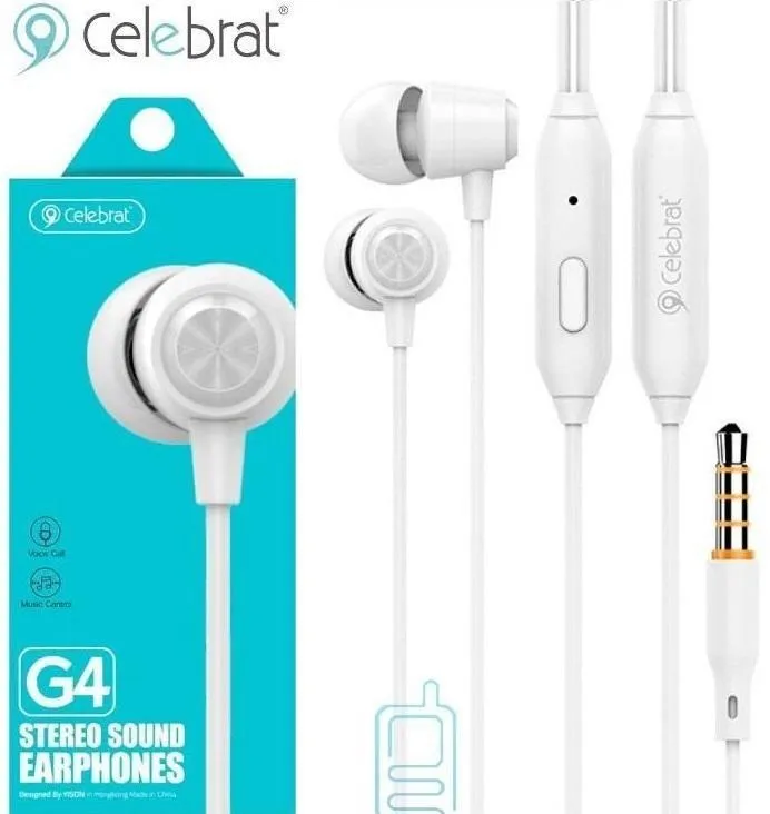 Original Celebrat G4 Stereo Sound Music Earphones