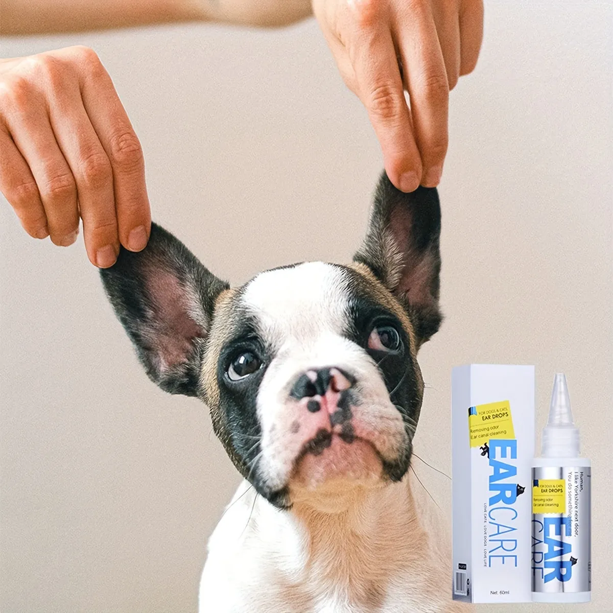 Pet Ear Care Liquid Effective Ear Mite  Wax Solution for Cats and Dogs