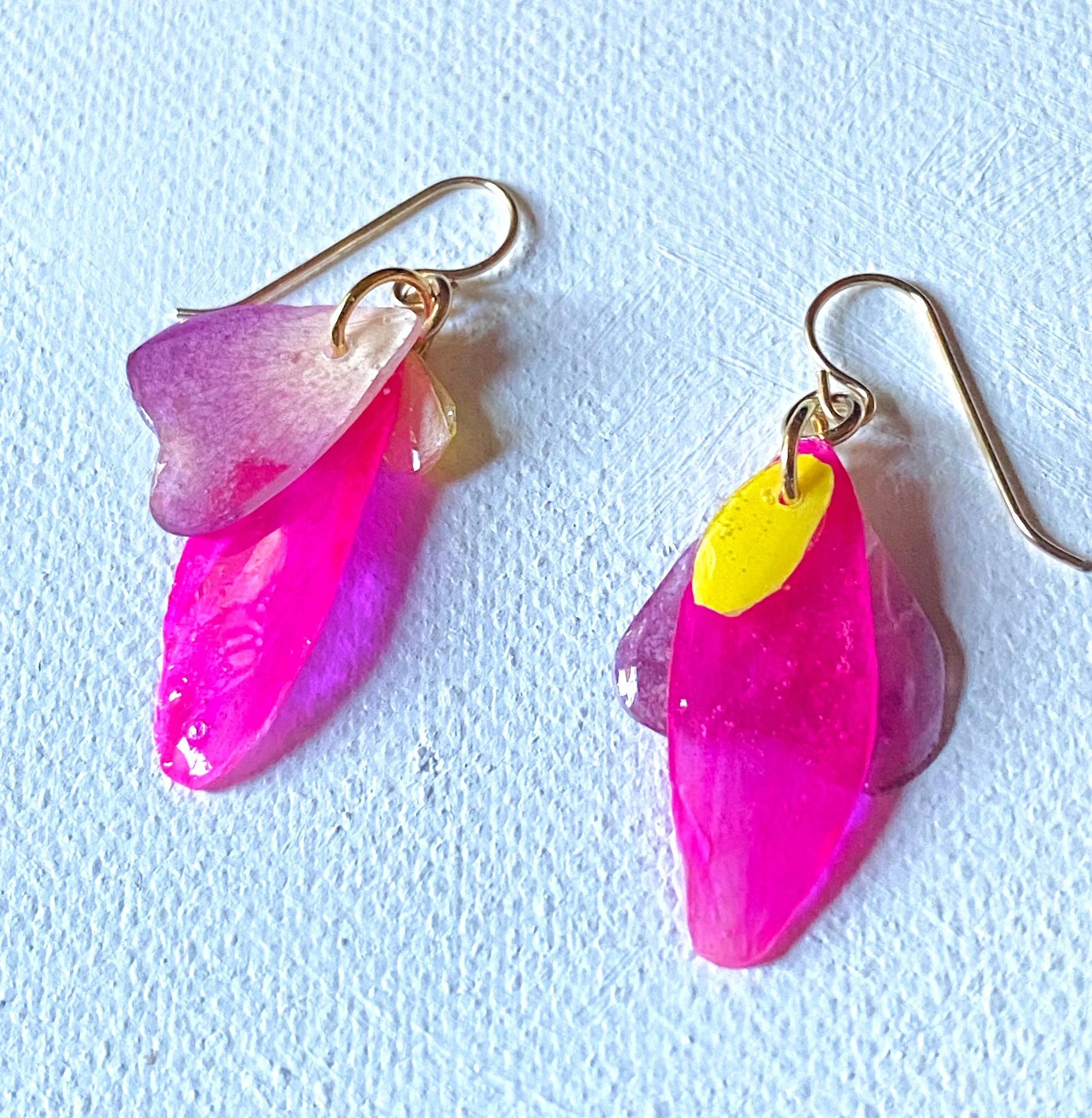 Petal Power Earrings, Real Flower Earrings