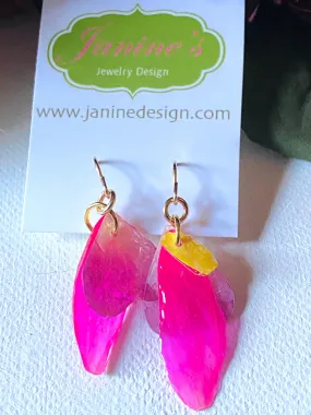 Petal Power Earrings, Real Flower Earrings