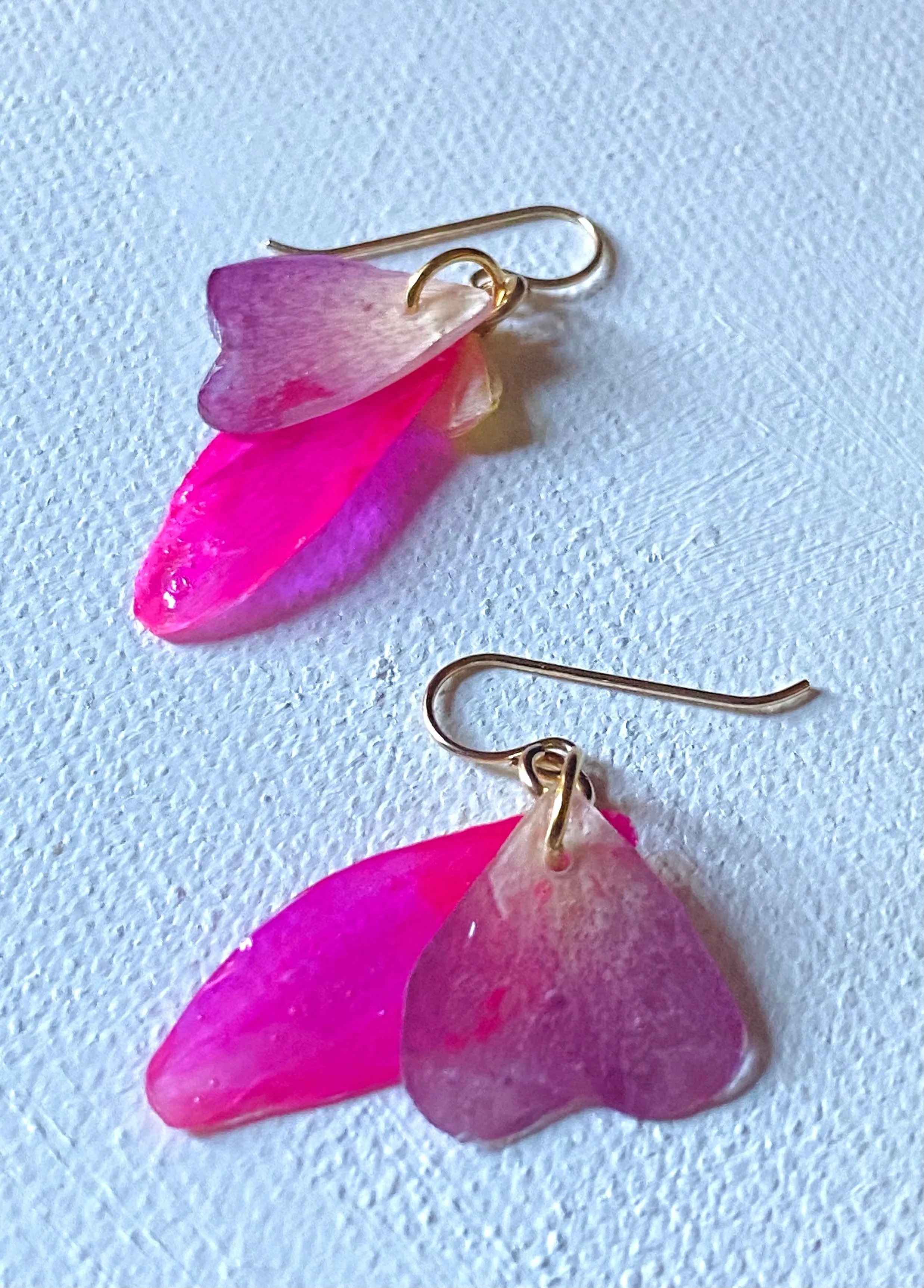 Petal Power Earrings, Real Flower Earrings