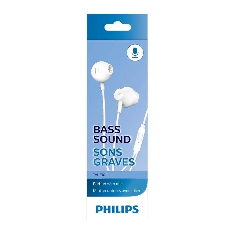 Philips Wired Earbud Earphones White