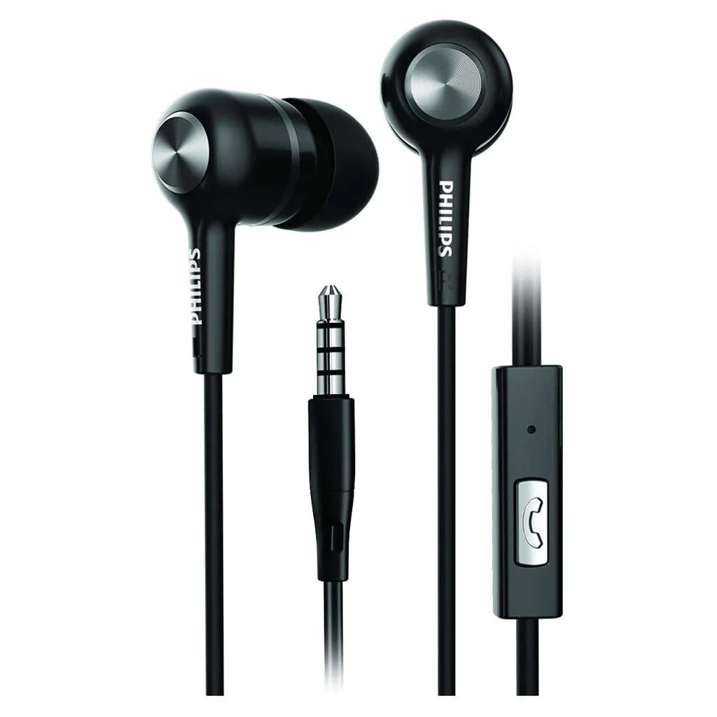 Philips Wired In Ear Earphones With Mic Black SHE1505