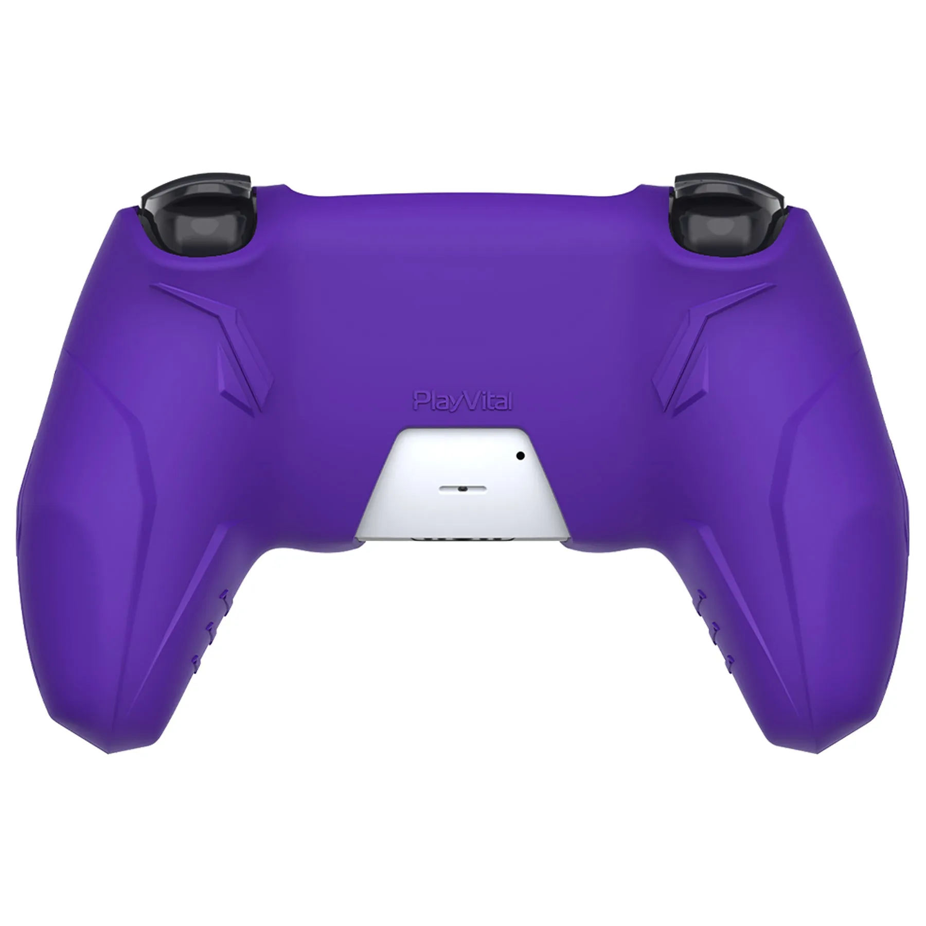 PlayVital 2 Set Futuristic CyberMech Design Silicone Case with Thumb Grips for PS5 Wireless Controller, Compatible with PS5 Official Charging Dock - Purple - CHXPFP010