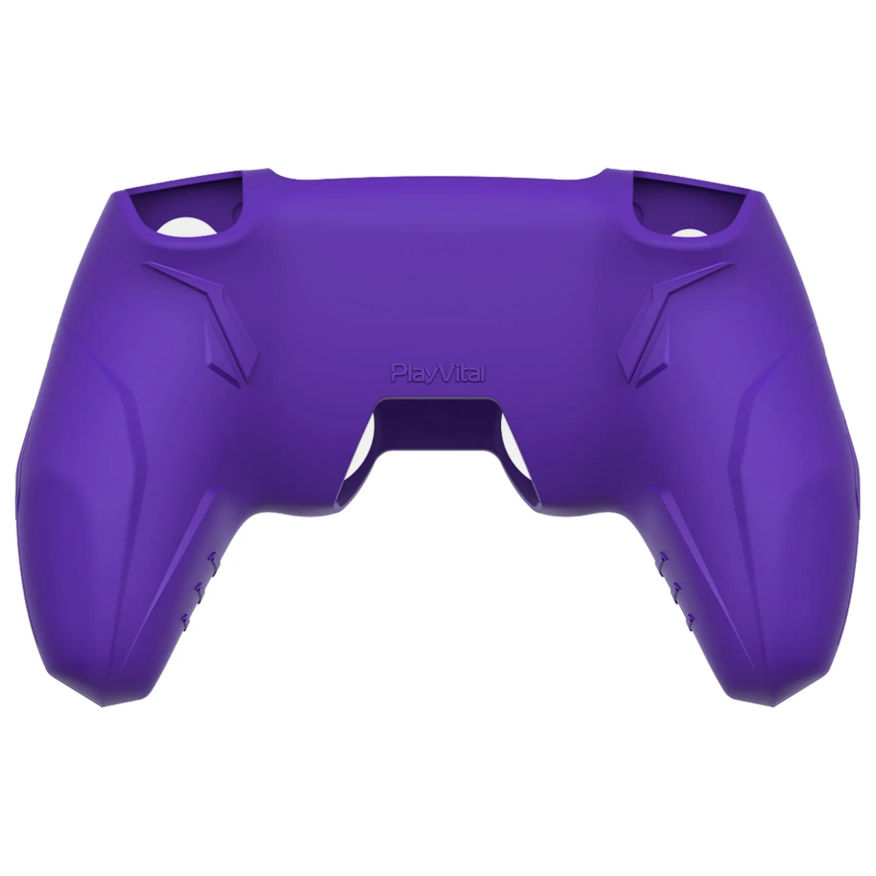 PlayVital 2 Set Futuristic CyberMech Design Silicone Case with Thumb Grips for PS5 Wireless Controller, Compatible with PS5 Official Charging Dock - Purple - CHXPFP010